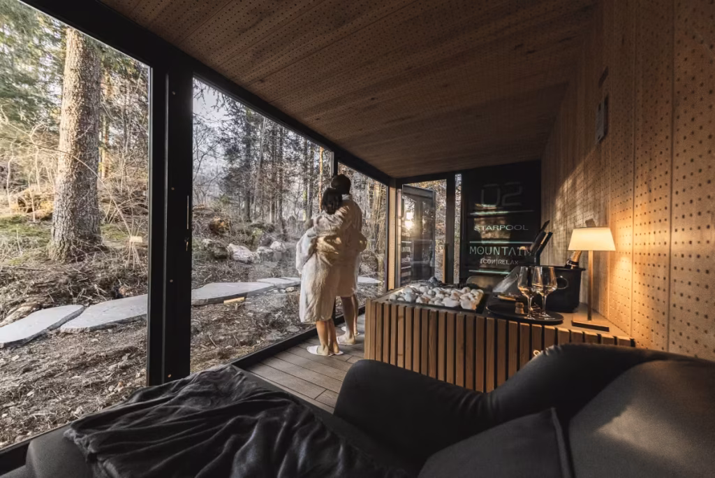 sauna nel bosco white moss garni primiero